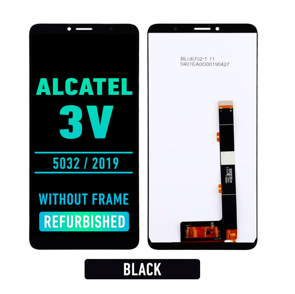 Alcatel 3V (2019 / 5032) LCD Assembly Replacement Without Frame (Refurbished) (Elegant Black)