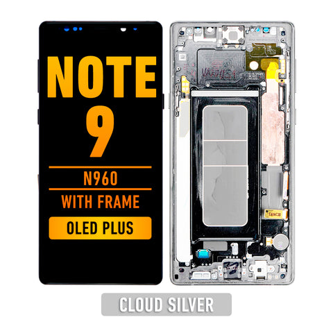 Samsung Galaxy Note 9 OLED Screen Assembly Replacement With Frame (OLED PLUS) (Cloud Silver)