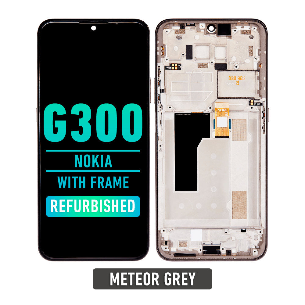 Nokia G300 LCD Screen Assembly Replacement With Frame (Refurbished) (M