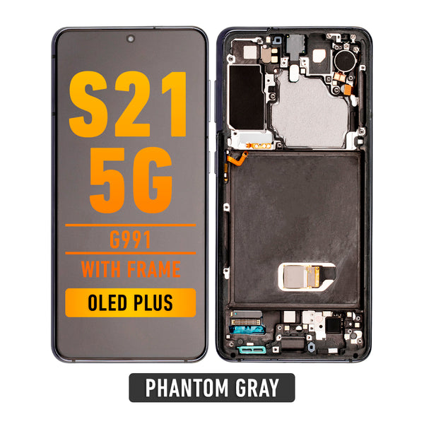 Samsung Galaxy S21 5G OLED Screen Assembly Replacement With Frame (OLED PLUS) (Phantom Gray)