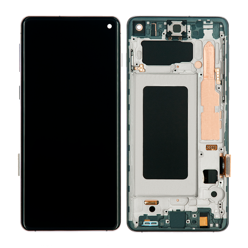 Samsung Galaxy S10 LCD Screen Assembly Replacement With Frame (WITHOUT FINGER PRINT SENSOR) (Aftermarket Incell) (Ceramic / Prism Black)