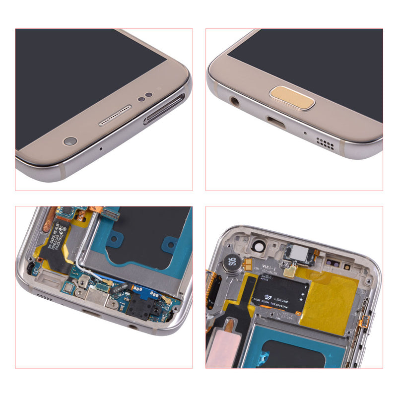 Samsung Galaxy S7 OLED Screen Assembly Replacement With Frame (US Version) (Refurbished) (Gold Platinum)