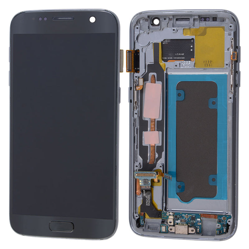Samsung Galaxy S7 OLED Screen Assembly Replacement With Frame (US Version) (Refurbished) (Black Onyx)