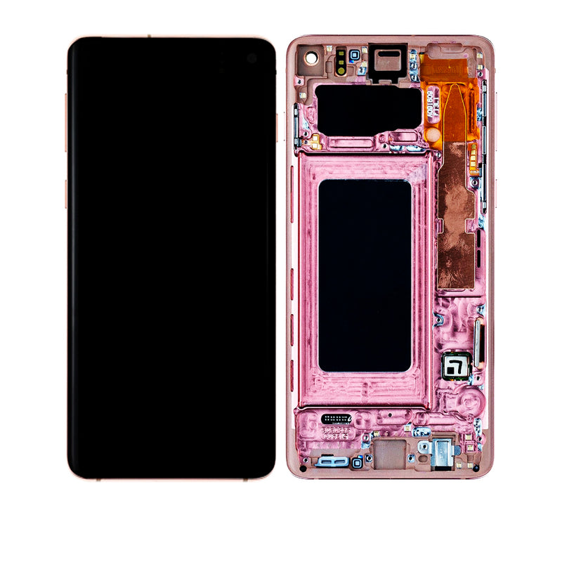 Samsung Galaxy S10 LCD Screen Assembly Replacement With Frame (WITHOUT FINGER PRINT SENSOR) (Aftermarket Incell) (Flamingo Pink)