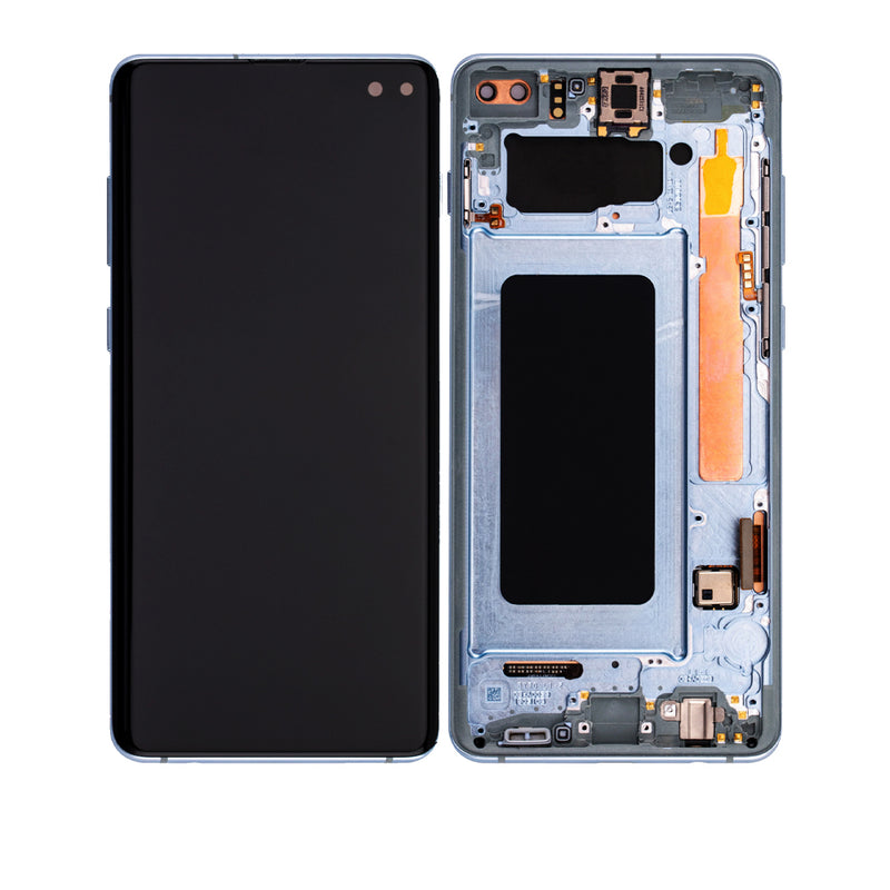 Samsung Galaxy S10 Plus LCD Screen Assembly Replacement With Frame (WITHOUT FINGER PRINT SENSOR)  (Aftermarket Incell) (Prism Blue)