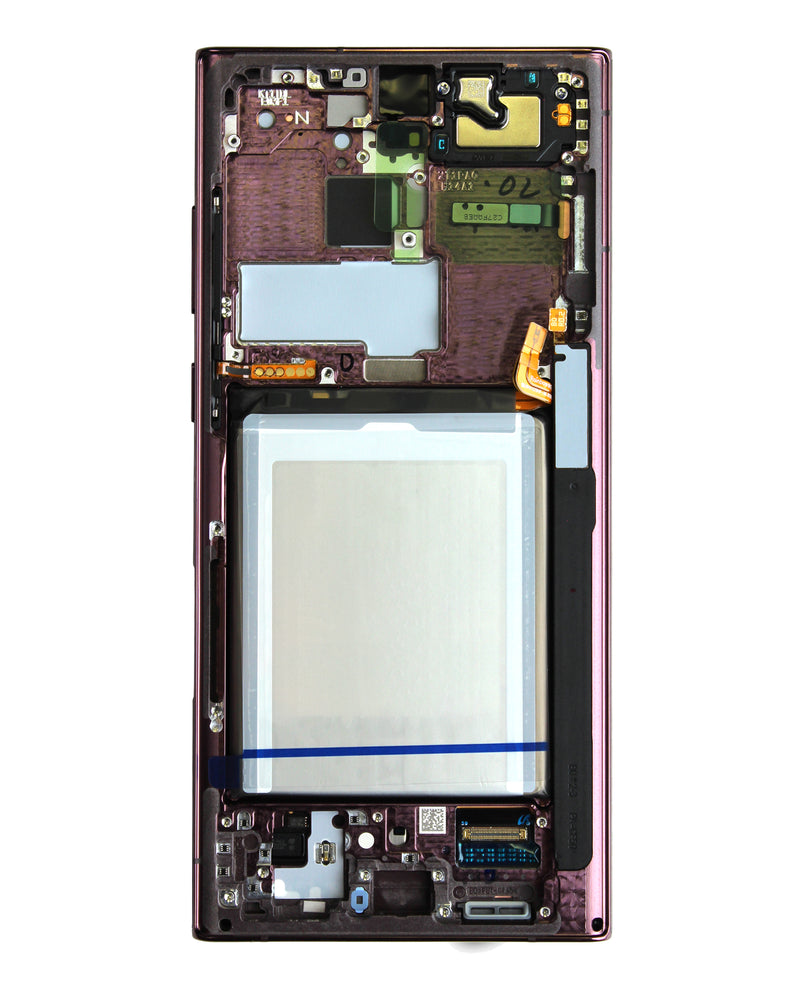 Samsung Galaxy S22 Ultra OLED Screen Assembly Replacement With Frame (Refurbished) (Burgundy)