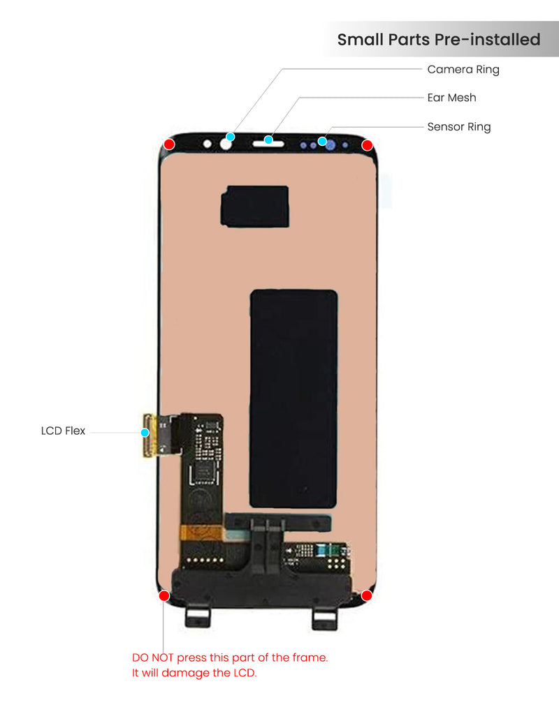 Samsung Galaxy S8 Plus OLED Screen Assembly Replacement Without Frame (Refurbished) (All Colors)