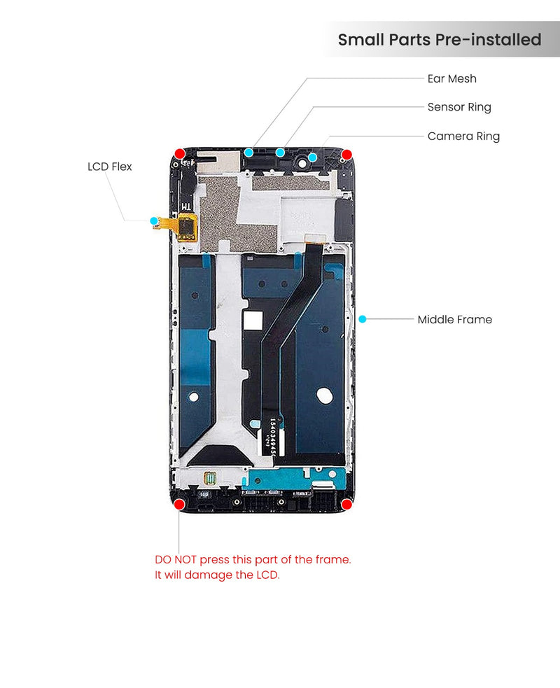 ZTE Blade Z Max Z982 LCD Display Assembly Replacement With Frame