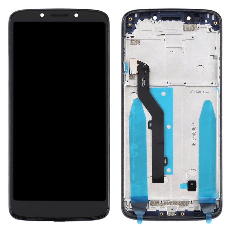 Motorola Moto G6 Play (XT1922-6-7-9) LCD Screen Assembly Replacement With Frame (USA Version) (Black)