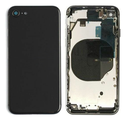 iPhone 8 Housing Back Cover Glass Replacement With Small Parts (No Logo) (All Colors)