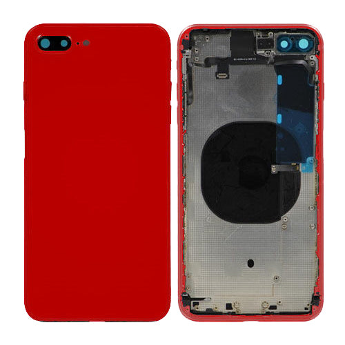 iPhone 8 Plus Housing Back Cover Glass Replacement With Small Parts (No Logo)  (All Colors)