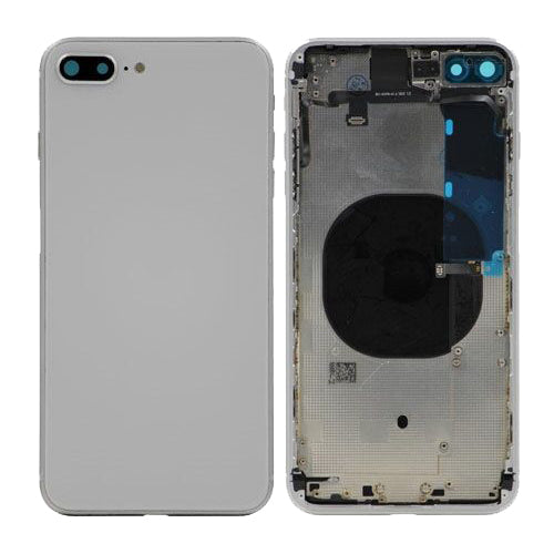 iPhone 8 Plus Housing Back Cover Glass Replacement With Small Parts (No Logo)  (All Colors)