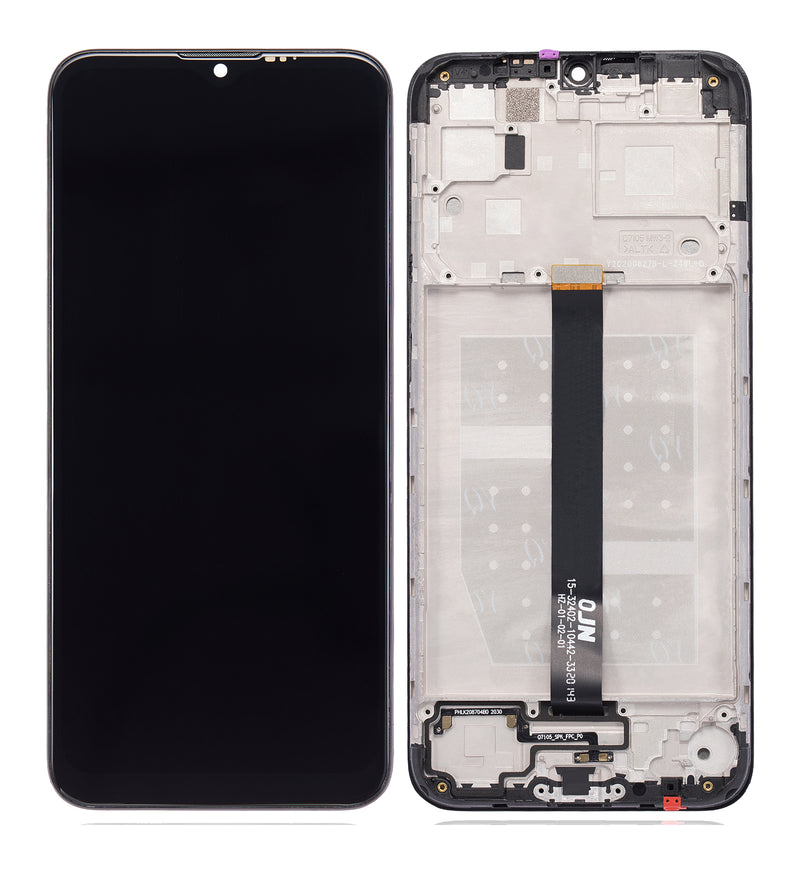 Motorola One Fusion (XT2073-2 / 2020) LCD Screen Assembly Replacement With Frame (Refurbished) (Black)