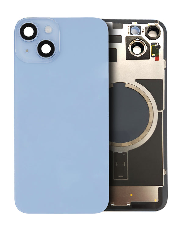 iPhone 14 Plus Back Cover Glass With Steel Plate | Wireless NFC & MagSafe Magnet Pre-installed Replacement (No Logo) (All Colors)