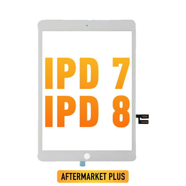 iPad 7 (10.2 / 2019) / iPad 8 (10.2 / 2020) / iPad 9 (10.2 / 2021) Digitizer Replacement (No Home Button) (Aftermarket Plus) (White)