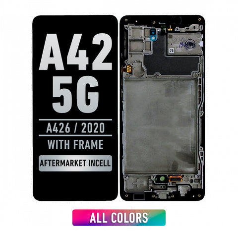 Samsung Galaxy A42 5G (A426 / 2020) LCD Screen Assembly Replacement With Frame (Aftermarket Incell) (All Colors)