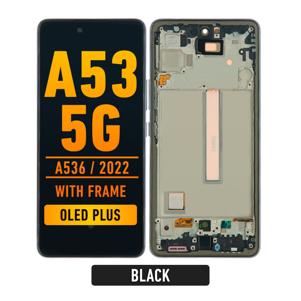 Samsung Galaxy A53 5G (A536 / 2022) (6.36") OLED Screen Assembly Replacement With Frame (OLED PLUS) (Black)