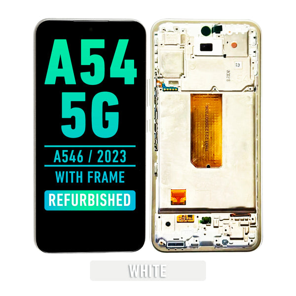 Samsung Galaxy A54 5G (A546 / 2023) OLED Screen Assembly With Frame (Refurbished) (White)