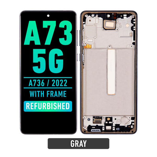 Samsung Galaxy A73 5G (A736 / 2022) OLED Screen Assembly Replacement With Frame (Refurbished) (Gray)