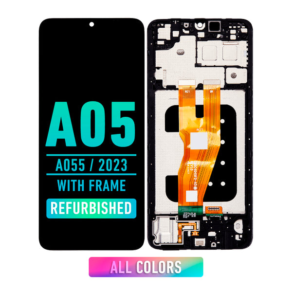 Samsung Galaxy A05 (A055 / 2023) LCD Screen Assembly Replacement With Frame (Refurbished) (All Colors)