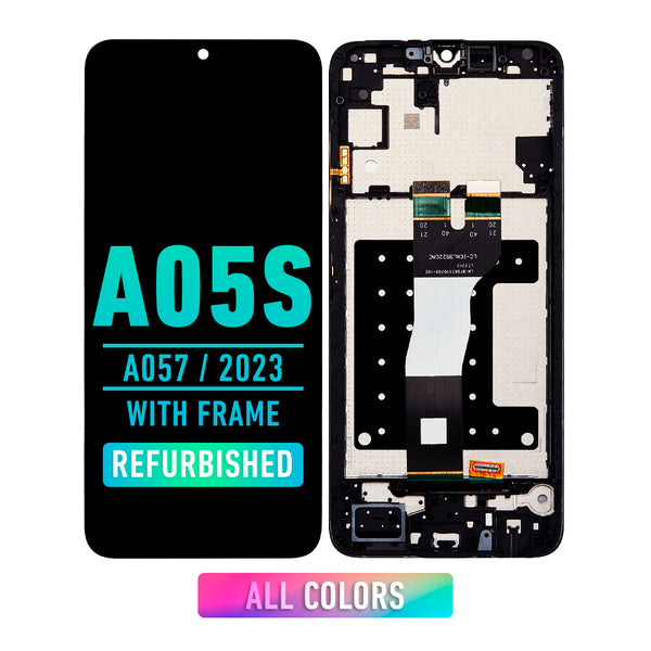 Samsung Galaxy A05s (A057 / 2023) LCD Screen Assembly Replacement With Frame (Refurbished) (All Colors)