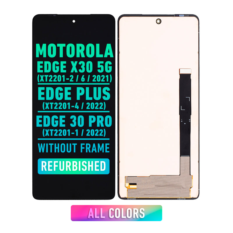 Motorola Edge X30 5G (XT2201-2/6 / 2021) / Edge Plus (XT2201-4 / 2022) / Edge 30 Pro (XT2201-1 / 2022) LCD Screen Assembly Replacement Without Frame (Refurbished) (All Colors)