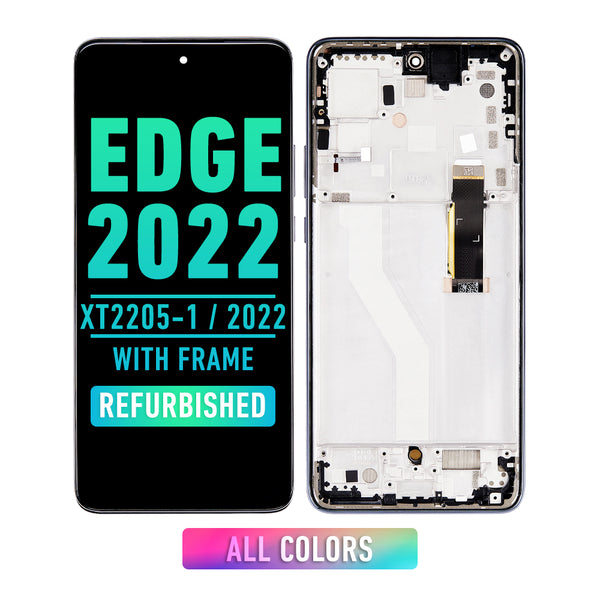 Motorola Moto Edge 2022 (XT2205-1 /2022) OLED Screen Assembly Replacement With Frame (Refurbished) (All Colors)
