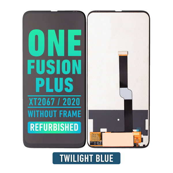 Motorola One Fusion Plus (XT2067 / 2020) LCD Screen Assembly Replacement Without Frame (Refurbished) (Twilight Blue)