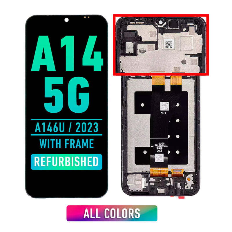 Samsung Galaxy A14 5G (A146U / A146P / 2023) LCD Screen Assembly Replacement With Frame (Refurbished) (All Colors)