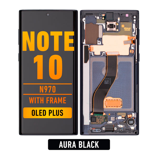 Samsung Galaxy Note 10 OLED Screen Assembly Replacement With Frame (OLED PLUS) (Aura Black)