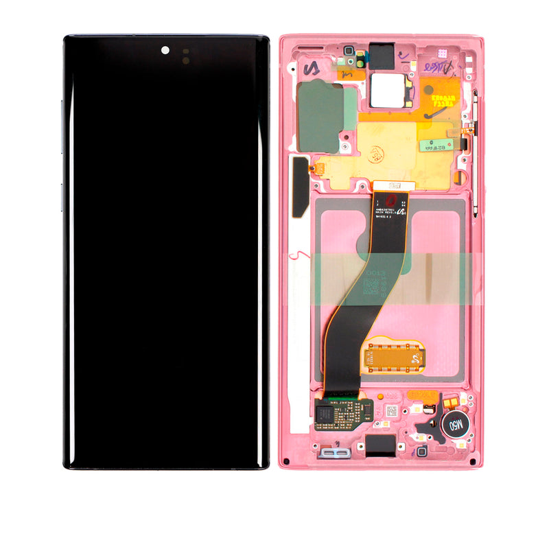 Samsung Galaxy Note 10 OLED Screen Assembly Replacement With Frame (OLED PLUS) (Aura Pink)