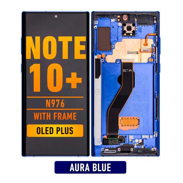 Samsung Galaxy Note 10 Plus OLED Screen Assembly Replacement With Frame (OLED PLUS) (Aura Blue)