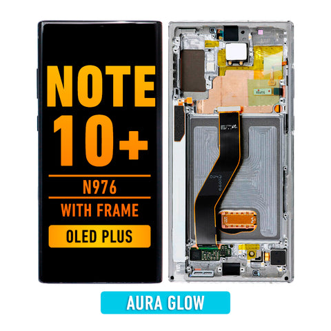 Samsung Galaxy Note 10 Plus OLED Screen Assembly Replacement With Frame (OLED PLUS) (Aura Glow)