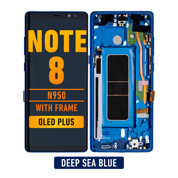 Samsung Galaxy Note 8 OLED Screen Assembly Replacement With Frame (OLED PLUS) (Deep Sea Blue)