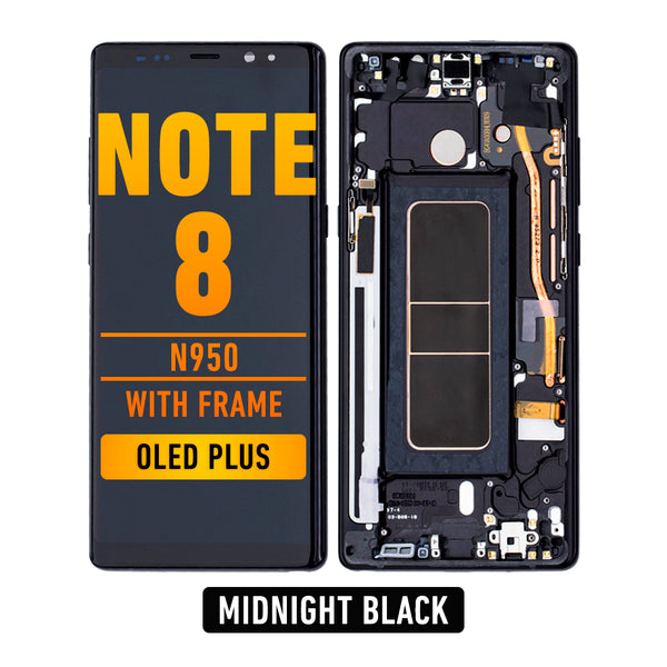 Samsung Galaxy Note 8 OLED Screen Assembly Replacement With Frame (OLED PLUS) (Midnight Black)