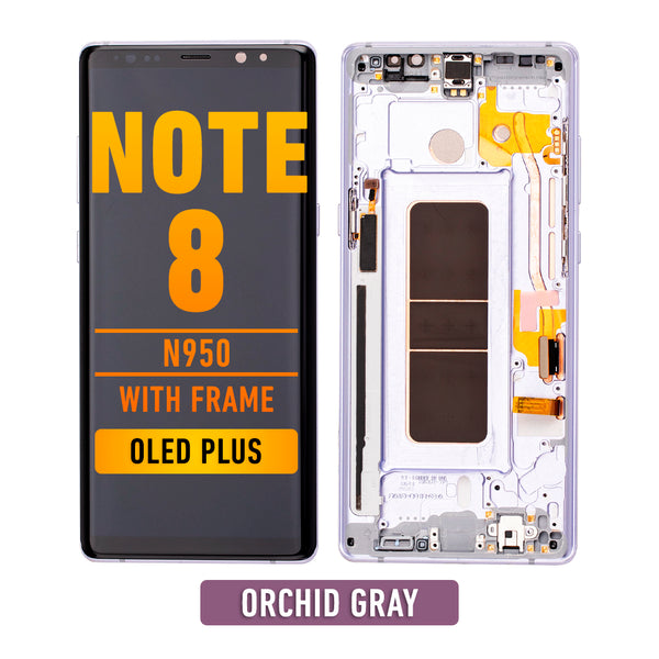 Samsung Galaxy Note 8 OLED Screen Assembly Replacement With Frame (OLED PLUS) (Orchid Gray)