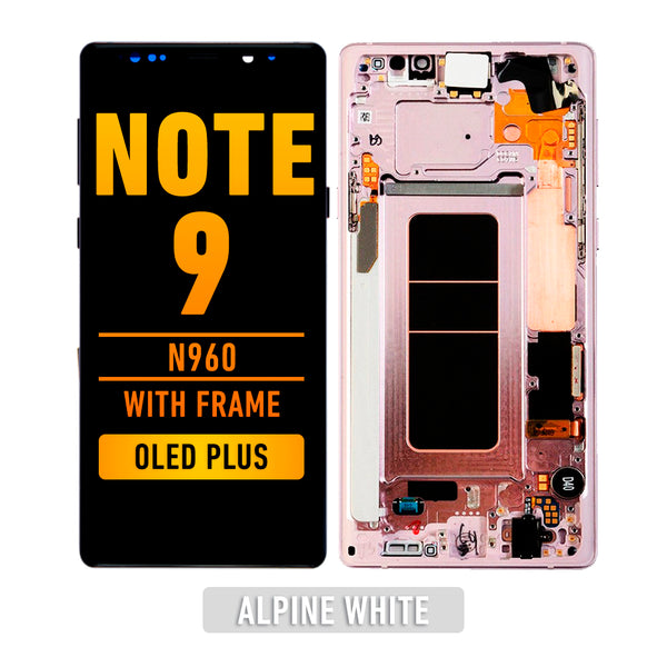 Samsung Galaxy Note 9 OLED Screen Assembly Replacement With Frame (OLED PLUS) (Alpine White)