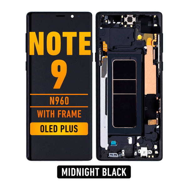Samsung Galaxy Note 9 OLED Screen Assembly Replacement With Frame (OLED PLUS) (Midnight Black)
