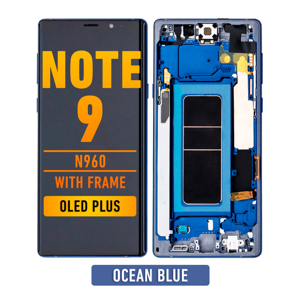 Samsung Galaxy Note 9 OLED Screen Assembly Replacement With Frame (OLED PLUS) (Ocean Blue)