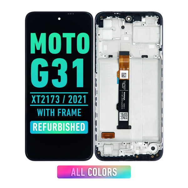 Motorola Moto G31 (XT2173 / 2021) OLED Screen Assembly Replacement With Frame (Refurbished) (All Colors)