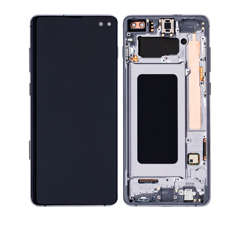 Samsung Galaxy S10 Plus LCD Screen Assembly Replacement With Frame (WITHOUT FINGER PRINT SENSOR)  (Aftermarket Incell) (Prism / Ceramic Black)
