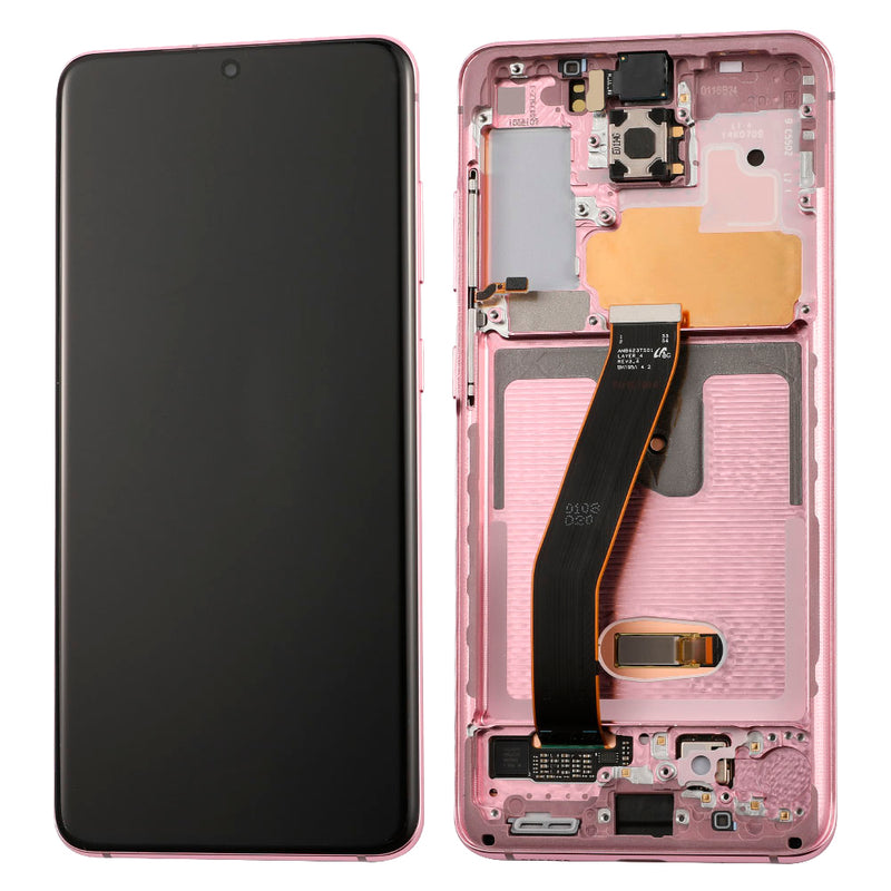 Samsung Galaxy S20 5G LCD Screen Assembly Replacement With Frame (Compatible For All Carriers Except Verizon 5G UW Model) (Aftermarket Incell) (Cloud Pink)