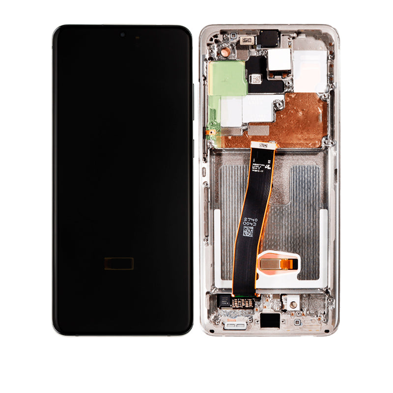 Samsung Galaxy S20 Ultra 5G OLED Screen Assembly Replacement With Frame (OLED PLUS) (Cloud White)