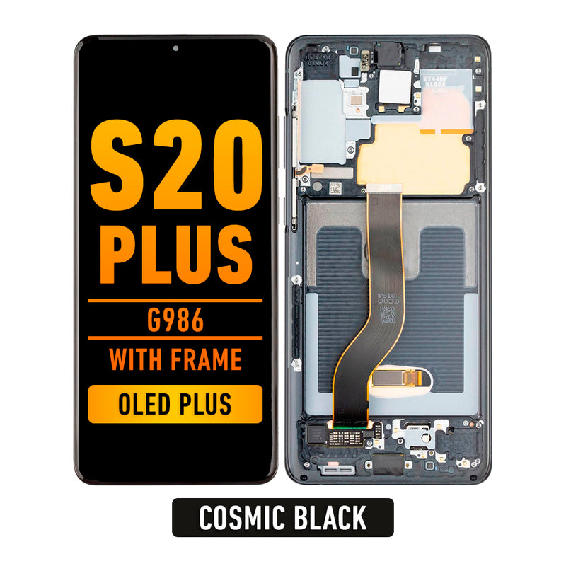 Samsung Galaxy S20 Plus 5G OLED Screen Assembly Replacement With Frame (OLED PLUS) (Cosmic Black)