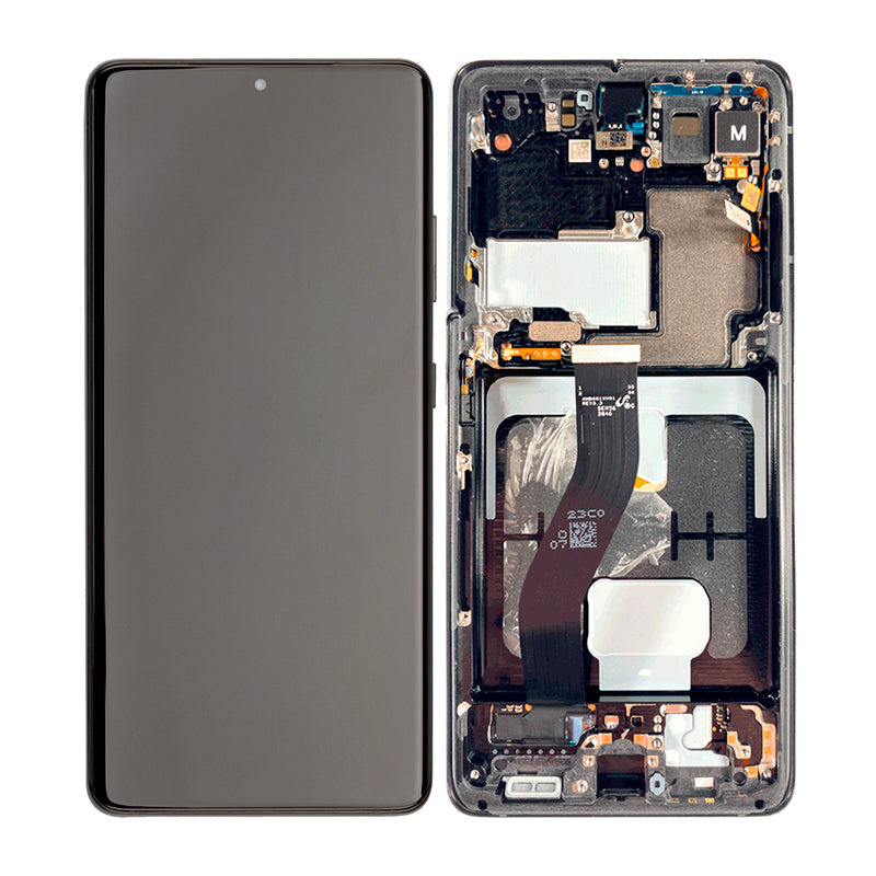 Samsung Galaxy S21 Ultra OLED Screen Assembly Replacement With Frame (OLED PLUS) (Phantom Black)