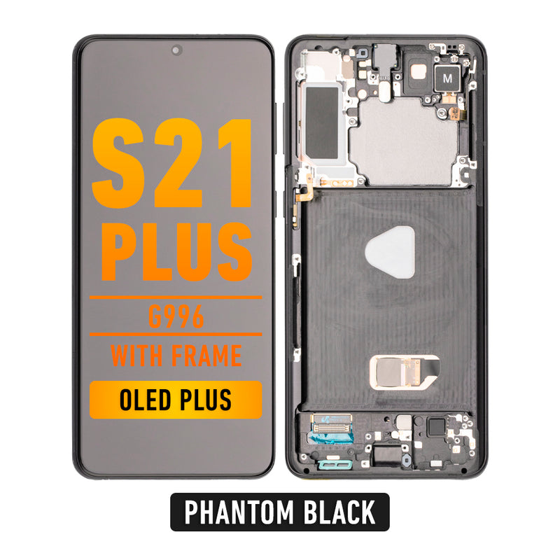 Samsung Galaxy S21 Plus OLED Screen Assembly Replacement With Frame (OLED PLUS) (Phantom Black)