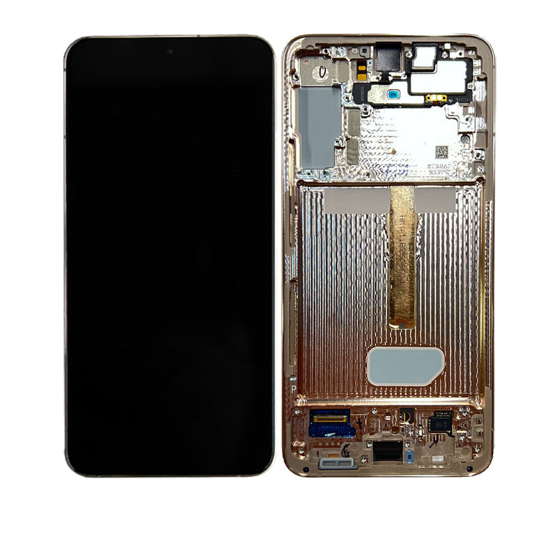 Samsung Galaxy S22 Plus OLED Screen Assembly Replacement With Frame (OLED PLUS) (Pink Gold)