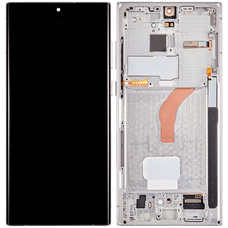 Samsung Galaxy S22 Ultra OLED Screen Assembly Replacement With Frame (OLED PLUS) (Phantom White)