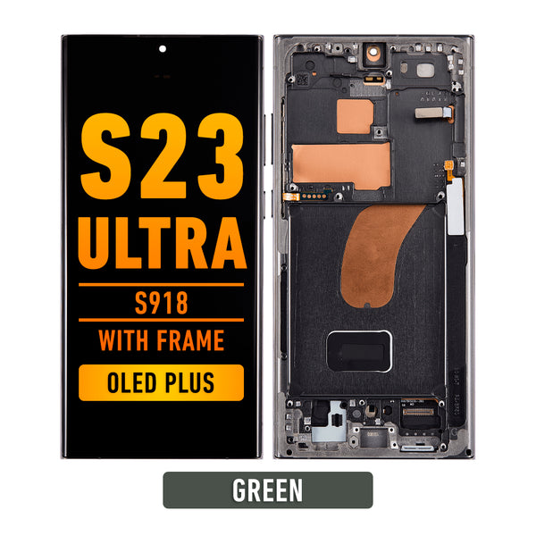 Samsung Galaxy S23 Ultra OLED Screen Assembly Replacement With Frame (OLED PLUS) (Green)