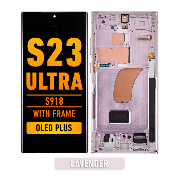 Samsung Galaxy S23 Ultra OLED Screen Assembly Replacement With Frame (OLED PLUS) (Lavender)